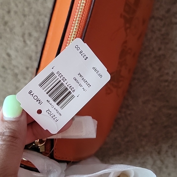 NWT Dark Orange Coach Hobo Bag - Picture 3 of 4